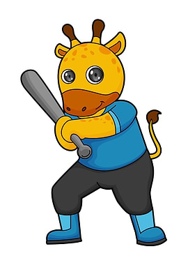 Giraffe Baseball Sports