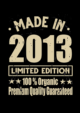 Made In 2013 Vintage Retro