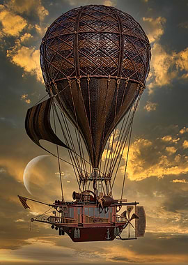 Steampunk Balloon Ship