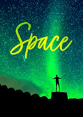 Space Green Blue Aurora