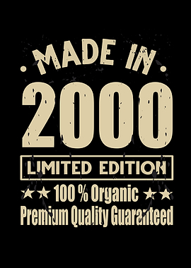 Made In 2000 Vintage Retro