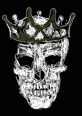 Skull with crown king ico