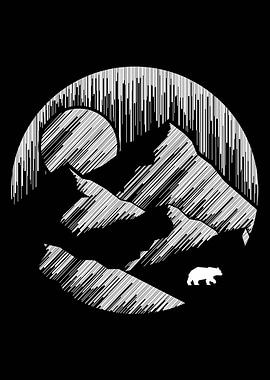 Bear downpour mountains