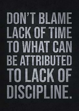 Lack Of Time vs Discipline