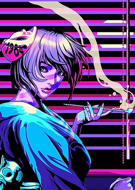 Vaporwave Geisha
