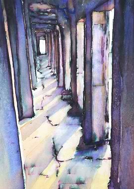 Angkor Wall Hallway Asia