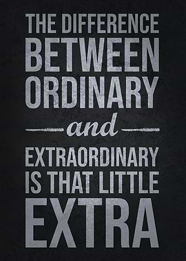 Ordinary vs Extraordinary