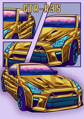 JDM Skyline Gtr R34 Retro