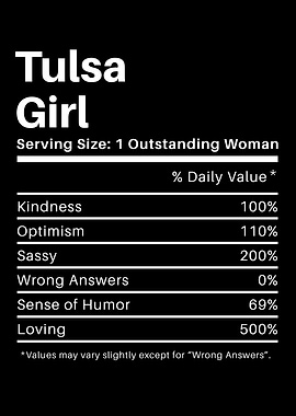 Tulsa Girl Nutrition Facts
