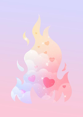 Angelcore Aesthetic Fire