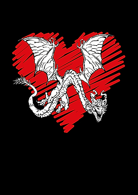 Cute dragon heart