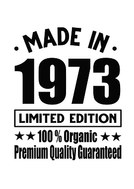 Made In 1973 Vintage Retro
