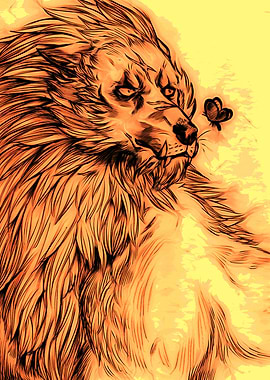 Werewolf with butterfly