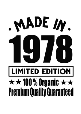 Made In 1978 Vintage Retro