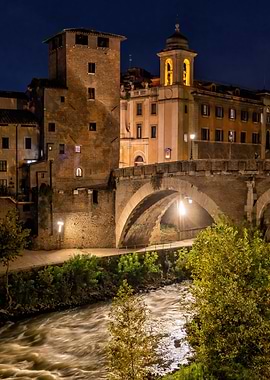 Tiber Island At Night