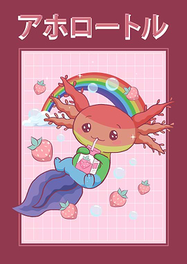 Kawaii Axolotl LGBTQ