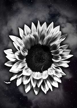 Sunflower Black ad White