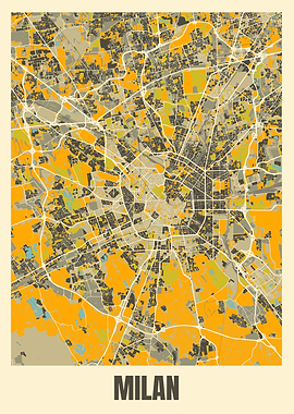 City map of Milan