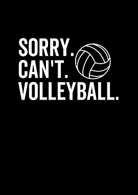 Sorry Cant Volleyball
