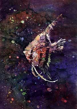 Angelfish batik art