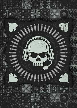 Headphones mosaic tile