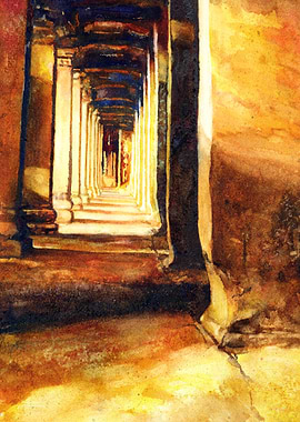 Angkor Wat Hallway Asia