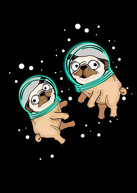 Pug Gift Astronaut Dog