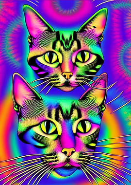 Ghost Cats Floating Away