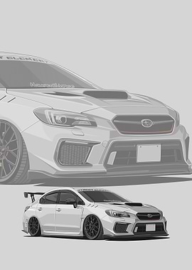 subaru wrx sti white