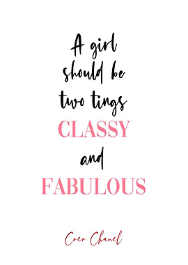 Coco Chanel Quote Girl