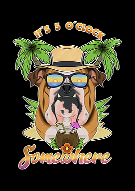 English Bulldog Beach