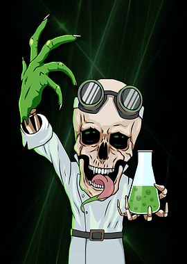 Biopunk Skull Skeleton