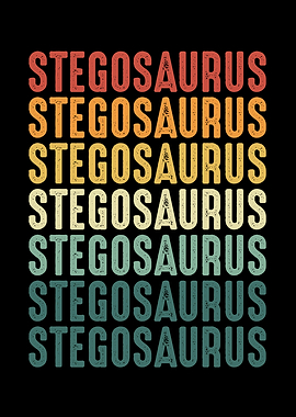 Stegosaurus in colorful