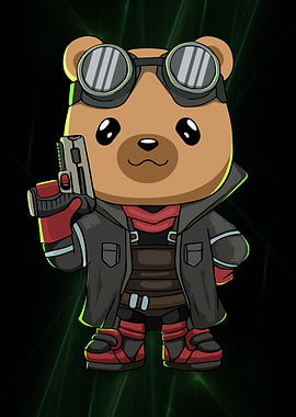 Biopunk Cute Kawaii Bear