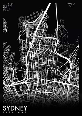 Sydney City Map Australia