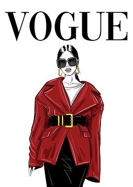 Vogue Cover Elegant Woman