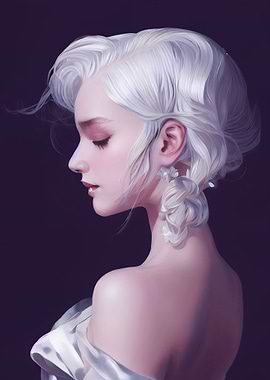 Teen Girl White Hair