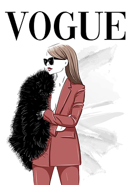 Vogue Cover Elegant Woman