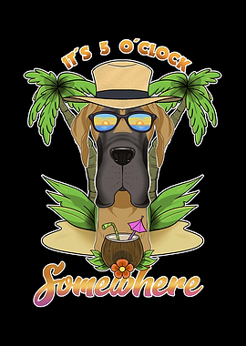 Great Dane Drinking Beach