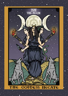 Goddess Hecate In The Moon