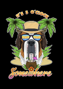 Saint Bernard Drinking