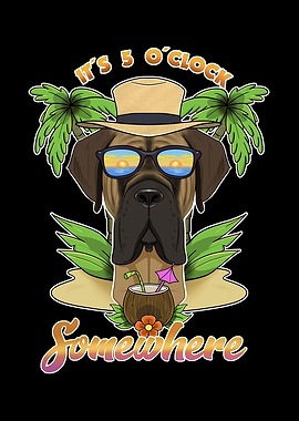 Mastiff Drinking Beach