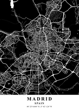 Madrid City Map Spain