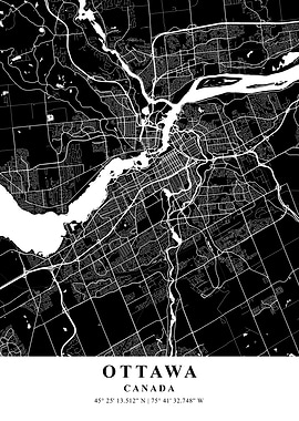 Ottawa City Map Canada