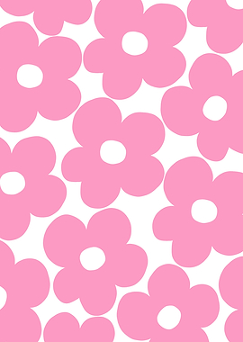 Retro Pink Daisies 1