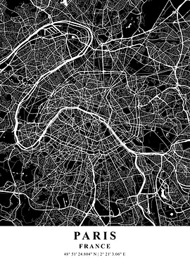 Paris City Map France