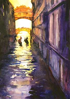 Bridge Sighs Venice Italy