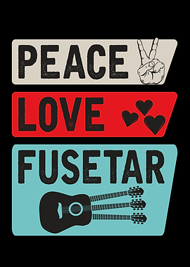 Peace Love Fusetar Guitar