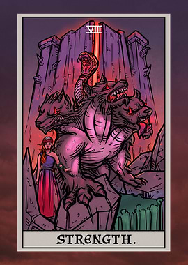 Strength Terror Tarot Card