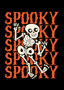 Spooky skeleton on hallowe